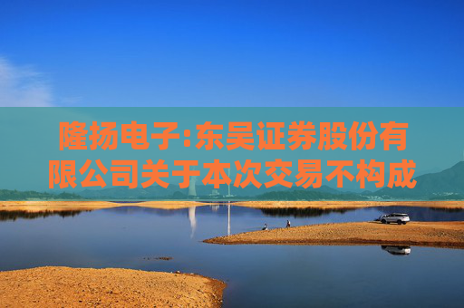 隆扬电子:东吴证券股份有限公司关于本次交易不构成上市公司重大资产重组管理办法第十三条规定的重组上市情形的核查意见