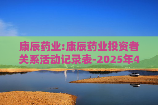 康辰药业:康辰药业投资者关系活动记录表-2025年4-6月