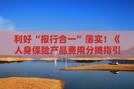 利好“报行合一”落实！《人身保险产品费用分摊指引》出炉