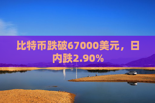 比特币跌破67000美元，日内跌2.90%