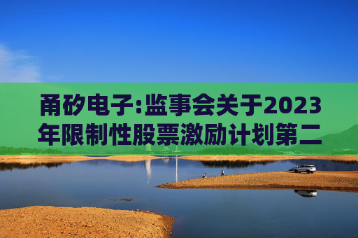 甬矽电子:监事会关于2023年限制性股票激励计划第二个归属期归属名单的核查意见