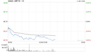 高盛：料小鹏汽车-W明年首季季节性表现胜同行 目标价升至96港元