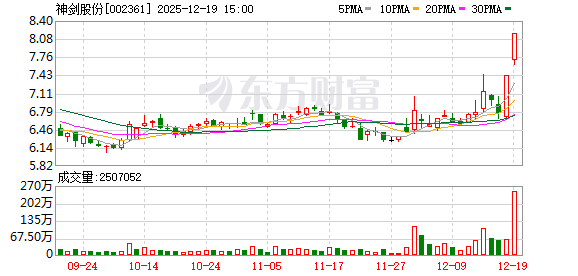 神剑股份：连续2个交易日收盘价格涨幅偏离值累计超过20%  第1张