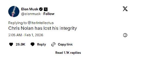 马斯克批评诺兰新品选择黑人饰演古希腊神话美女，引发舆论争议  第1张